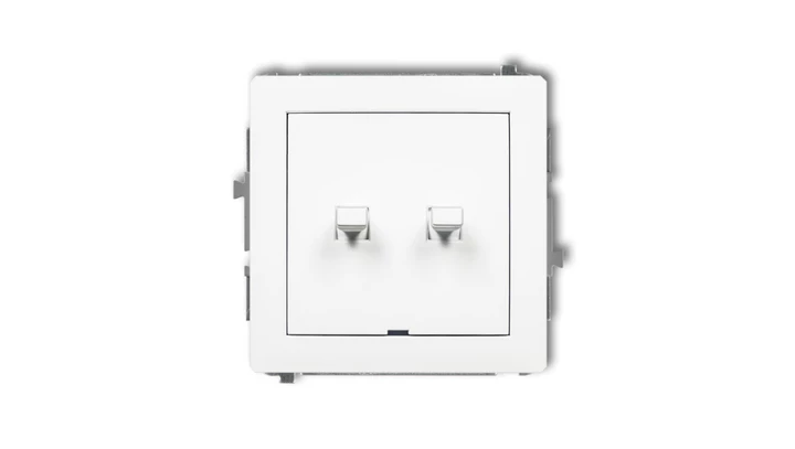 DECO Mechanizm łącznika świecznikowego w stylu amerykańskim, biały mat 25DWPUS-2