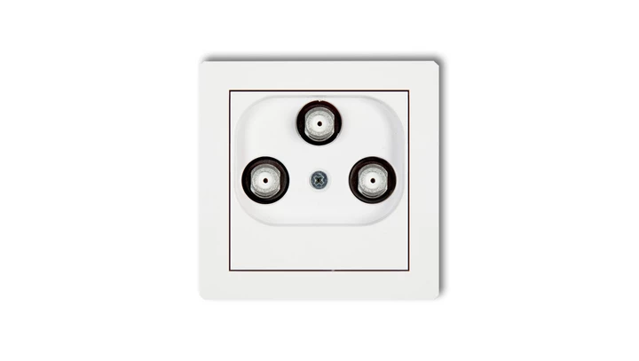 DECO Mechanizm gniazda multimedialnego 3F DATA (UPC), biały mat 25DGMU