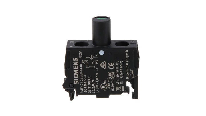 Oprawka blok LED biały 24V AC-DC montaż w obudowie przył śrubowe SIRIUS ACT 3SU1401-2BB60-1AA0