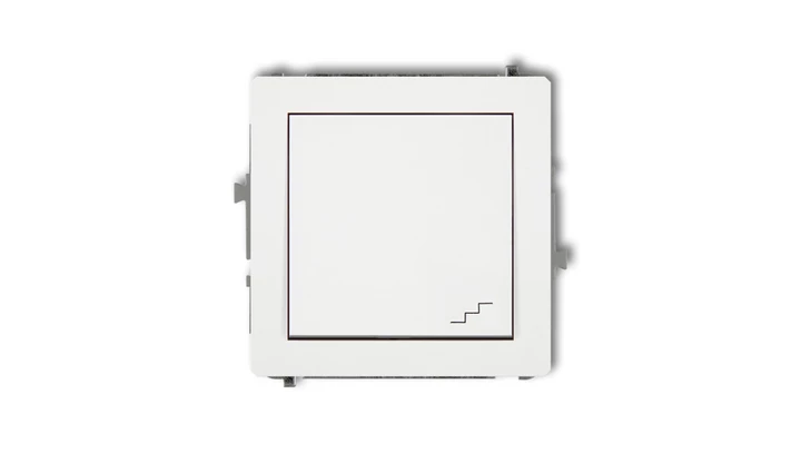 DECO Mechanizm łącznika schodowego, biały mat 25DWP-3