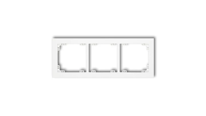 DECO Ramka uniwersalna potrójna z tworzywa, biały mat 25DR-3