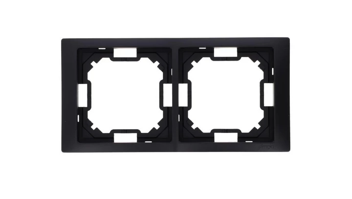Simon Basic Ramka 2-krotna Neos IP20 czarny mat BMRC2/49