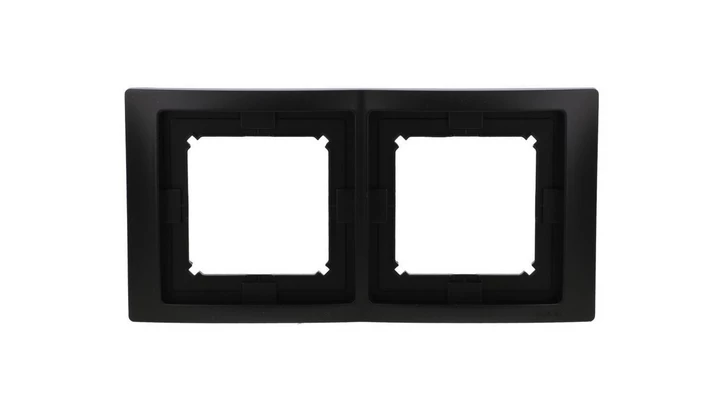 Simon Basic Ramka 2- krotna IP44 czarny mat BMRC2B/49