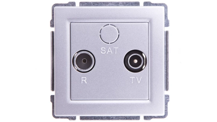 KOS66 Gniazdo antenowe RTV przelotowe 8dB aluminium 664074