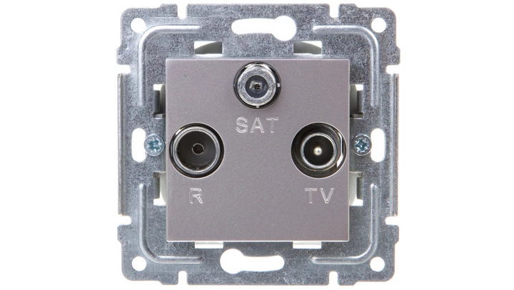 DANTE Gniazdo antenowe RTV/SAT końcowe inox 454176