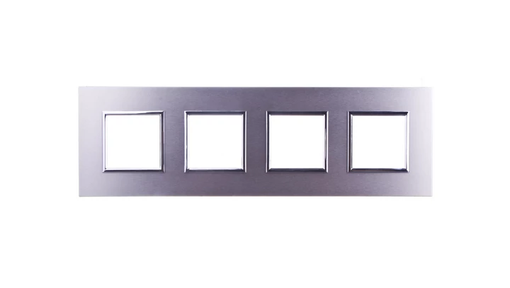 DANTE Ramka poczwórna aluminium anodowane INOX 4541284