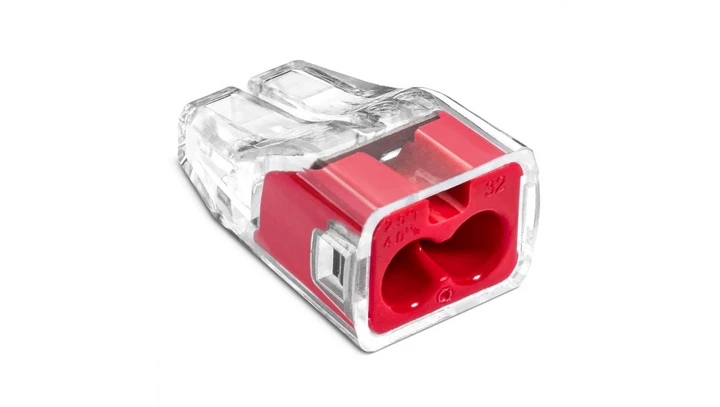 IDEALNA Szybkozłączka SCP2 B10 wtykowa do drutów i wielodrutów 2-torowa 4mm² 32A 450V 88001001 /10 szt./