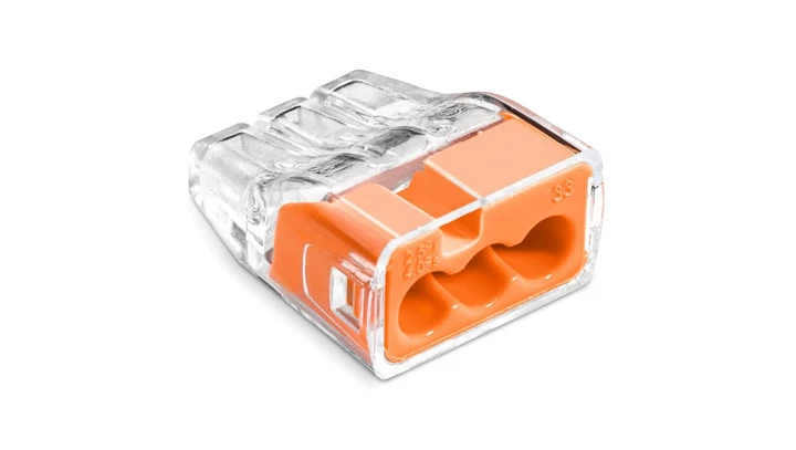 IDEALNA Szybkozłączka SCP3 B10 wtykowa do drutów i wielodrutów 3-torowa 4mm² 32A 450V 88001008 /10 szt./