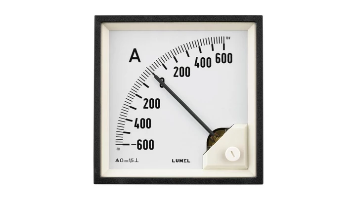 Amperomierz analogowy 96x96 N:IP52 AB55:zakr.pom.4kA/60mV MA19