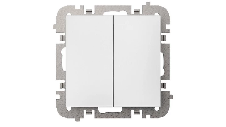 SANTRA łącznik świecznikowy bez ramki podtynkowy biały 4111-10