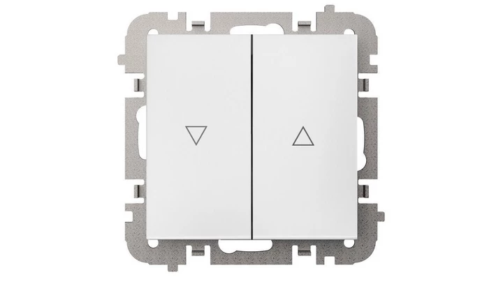 SANTRA łącznik żaluzjowy bez ramki podtynkowy biały 4116-10