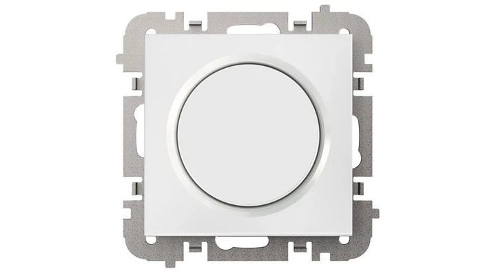 SANTRA ściemniacz LED obrotowy bez ramki podtynkowy biały 4107-10