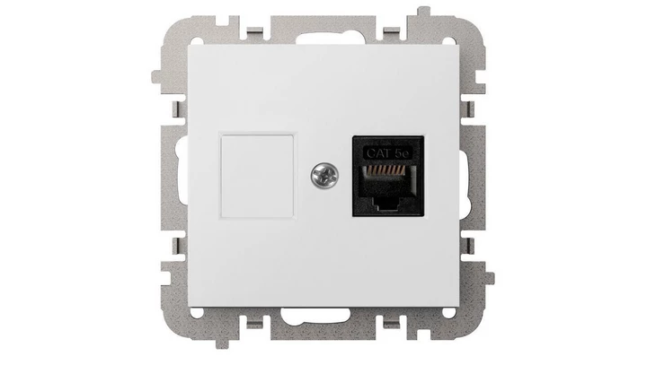 SANTRA gniazdo 1xkomputerowe RJ45 bez ramki podtynkowe biały 4148-10