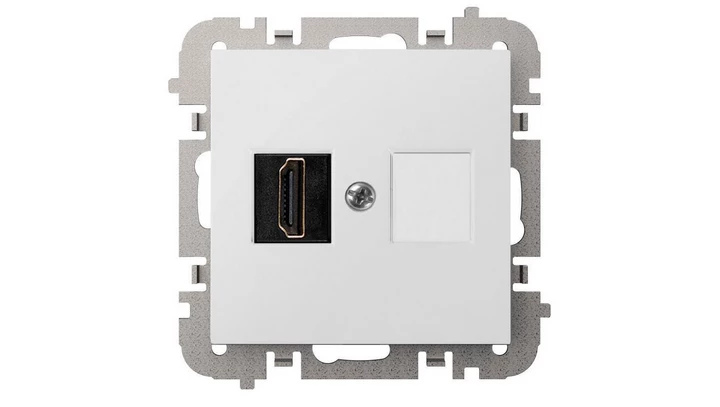 SANTRA gniazdo 1xHDMI bez ramki podtynkowe biały 4191-10