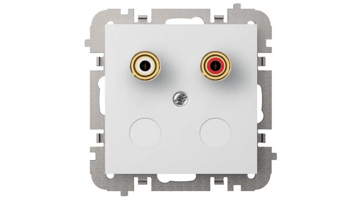 SANTRA gniazdo 1xgłośnikowe bez ramki podtynkowe biały 4157-10