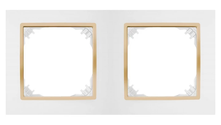 SANTRA ramka podwójna biały/złoty 4172-27