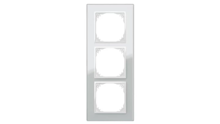 SANTRA ramka potrójna szkło biały 4173-62