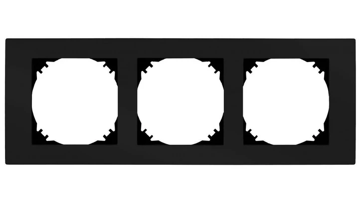 SANTRA ramka potrójna czarny 4173-09