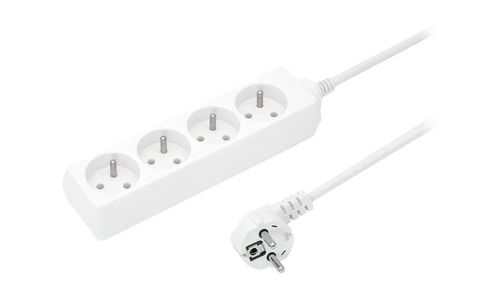 Przedłużacz 4-gniazda z/u 16A 10m /OMY 3x1,5/ biały PS-470 T-110750