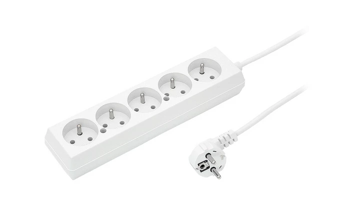 Przedłużacz 5-gniazd z/u 16A 1,5m /OMY 3x1,5/ biały PS-570 T-969170