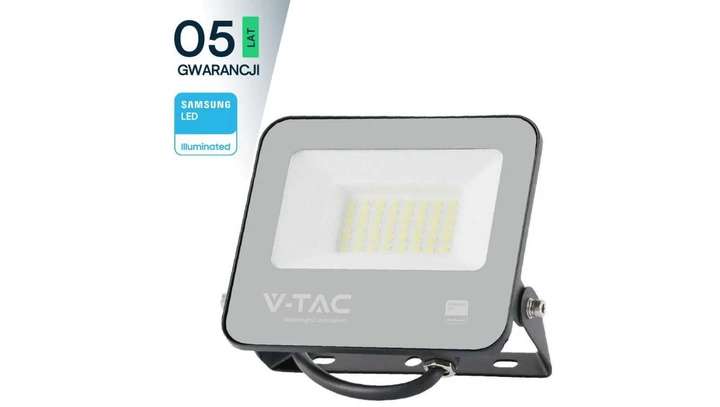 Projektor LED 30W 5550lm 6500K Dioda SAMSUNG 185LM/W IP65 Czarny 5 Lat Gwarancji 9891