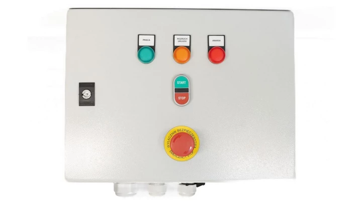 Układ styczników gwiazda-trójkąt 132kW IP20 na płycie montażowej 1000x800 sterowanie 230V UGT 132KW IP20