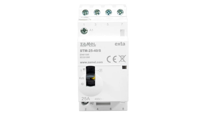 Stycznik modułowy ze sterowaniem ręcznym instalacyjny 25A 4Z 230V AC STM-25-40/S EXT10000314