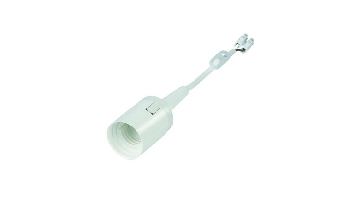 Oprawka oświetleniowa E27 budowlana remontowa z przewodem 15cm biała 13057