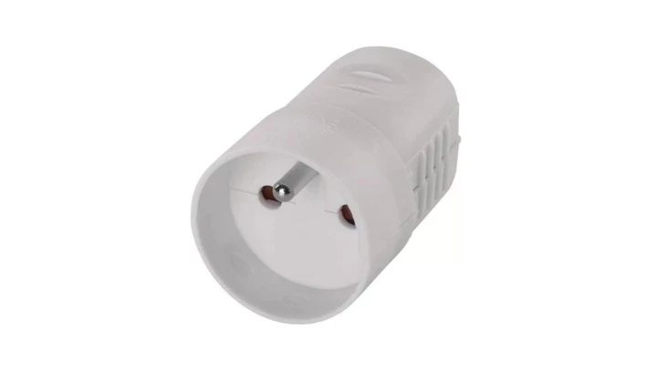 Gniazdo wtyczkowe przenośne z uziemieniem IP20 250V 16 A białe 24006