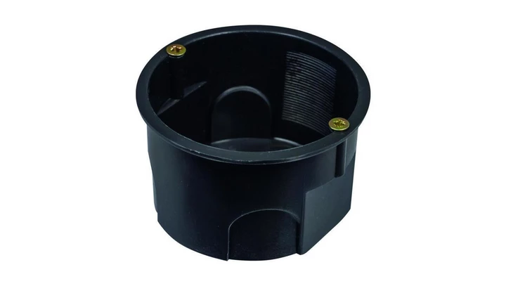 Puszka końcowa PK60 Lux z wkrętami czarna A.0002 /100szt./