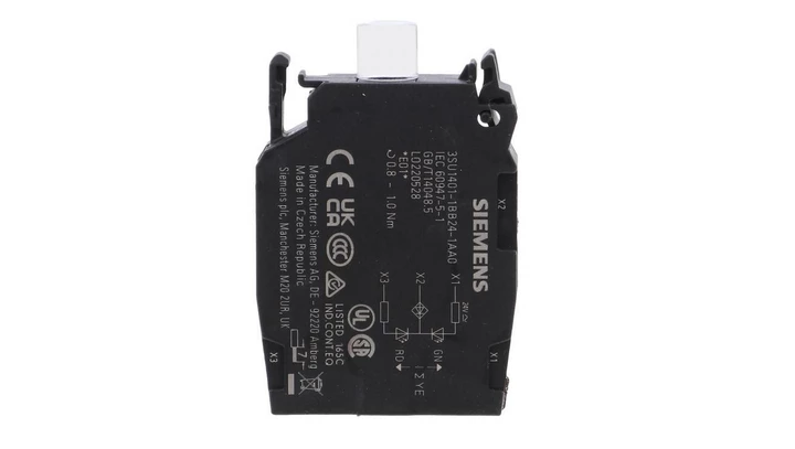 Oprawka blok LED 3 kolory czerwony-żółty-zielony 24V AC-DC montaż czołowy przył śrubowe SIRIUS ACT 3SU1401-1BB24-1AA0