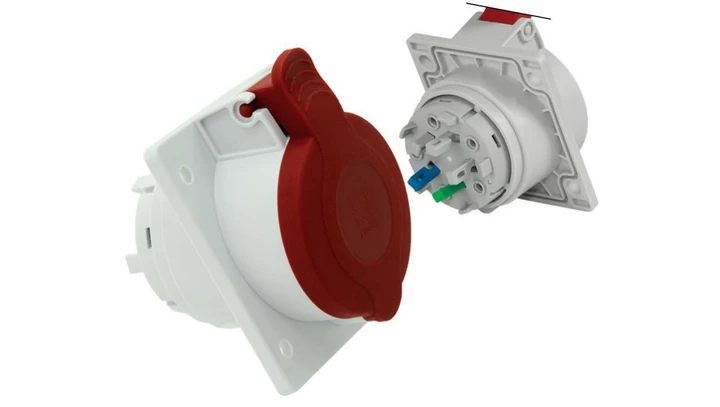 Gniazdo tablicowe szybkozłącze 16A 5P 400V IP44 B.1056SZ