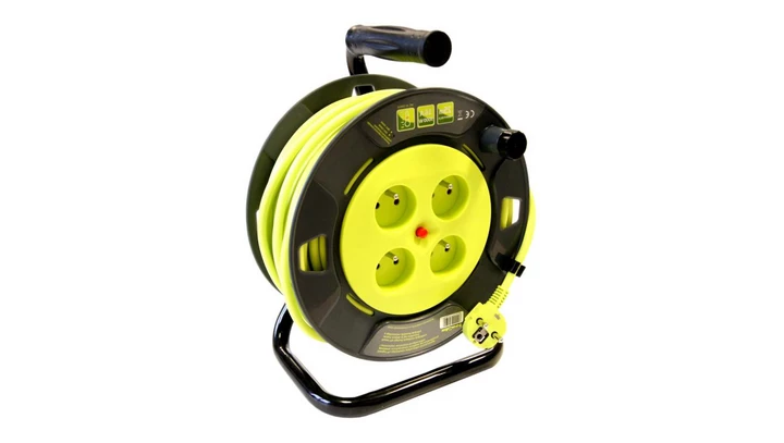 Przedłużacz bębnowy 25m 3x1,5mm OWY H05VV-F termik, lemon 24444