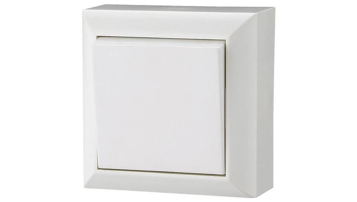 Łącznik pojedyńczy uniwersalny natynkowy, IP20, białe, GAO 20451