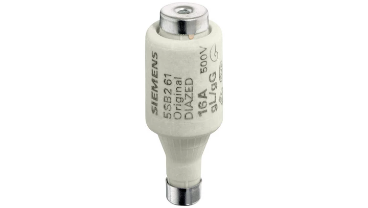 Wkładka bezpiecznikowa DIAZED 500 V do ochrony kabli i linii gG, rozmiar DII, E27, 2A 5SB211