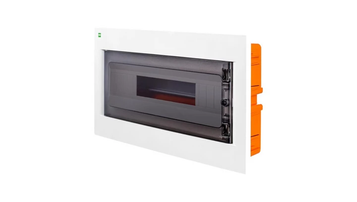 Rozdzielnica modułowa podtynkowa AREO PE+N 1x18 IP40 biały/dymny 3660-01