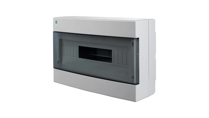 Rozdzielnica modułowa natynkowa AREO PE+N 1X18 IP40 biały/dymny 3650-01