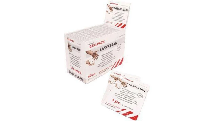 EASY-CLEAN Chusteczki do rąk w saszetkach, ekspozytor, 434133 /40szt./