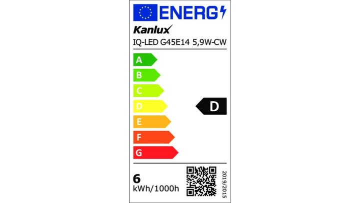 Żarówka LED E14 IQ-LED G45E14 5,9W-CW 806lm 6500K barwa zimna Ra90 3 lata Gwarancji kulka 36696