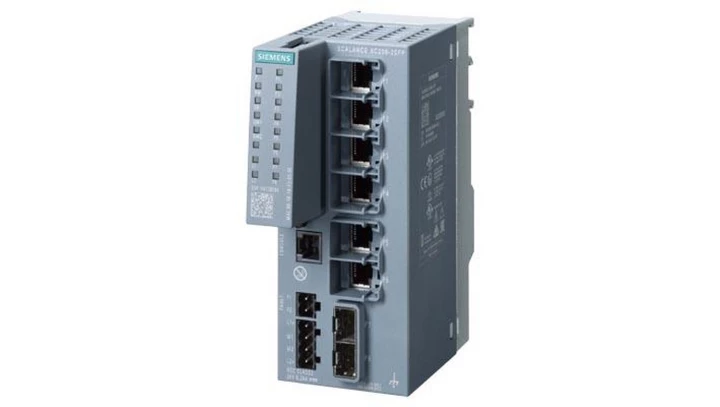 Switch przemysłowy zarządzalny SCALANCE XC206-2SFP, 6x 10/100 Mbit/s RJ45, 2x 100/1000 Mbit/s SFP, 6GK5206-2BS00-2AC2