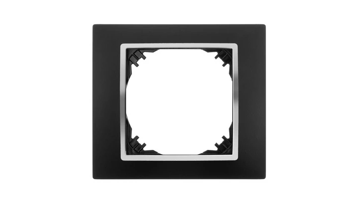 VESTRA ramka pojedyncza czarny/chrom 3871-46