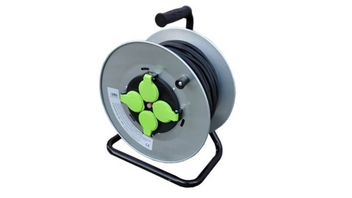 Przedłużacz bębnowy 40m OW3*2,5 4x230V IP44 T bęben metalowy z rączką / E9131Q48273M