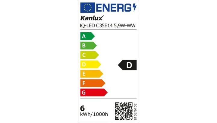 Żarówka LED E14 IQ-LED C35E14 5,9W-WW 806lm 2700K barwa ciepła Ra90 3 lata Gwarancji świeczka 36685