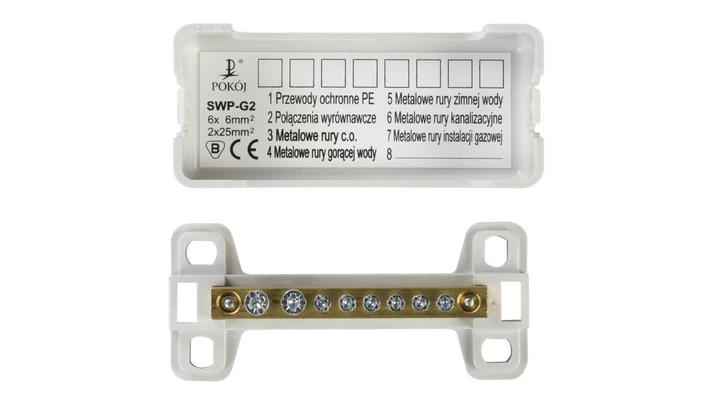 Szyna wyrównująca potencjał SWP-G2 6x6mm2 2x25mm2 A14-6208