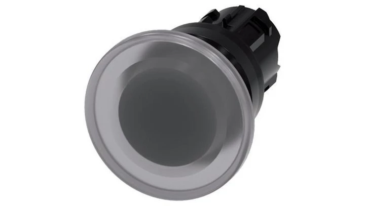 Przycisk grzybkowy podświetlany 22 mm tworzywo bezbarwny 40 mm z samopowrotem SIRIUS ACT 3SU1001-1BD70-0AA0