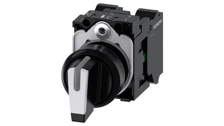 Przełącznik bistabilny, 3-pozycyjny, 10A, O 22mm, Siemens SIRIUS ACT 3SU1100-2BL60-3NA0