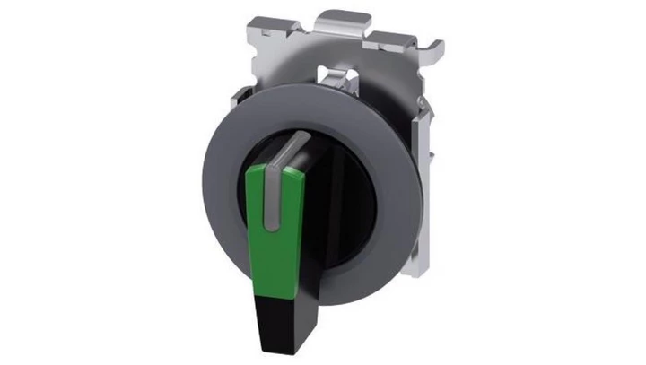 Napęd przełącznika 30mm 3poz dł pióro z samopowrotem czarny-zielony możliwe podświetlenie metal SIRIUS ACT 3SU1062-2EM40-0AA0