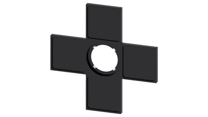 Ramka do etykiet samoprzylepnych 27x27mm do joysticka 4 kierunkowego czarna otwór 22mm SIRIUS ACT 3SU1900-0AM10-0AA0