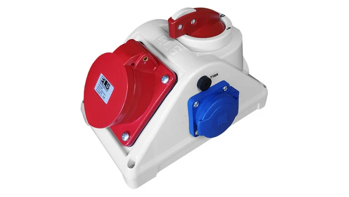 Rozdzielnica skrzynka budowlana z wyłącznikiem 0-1 COMBO 32/5 2x230V IP44 / E96062542C