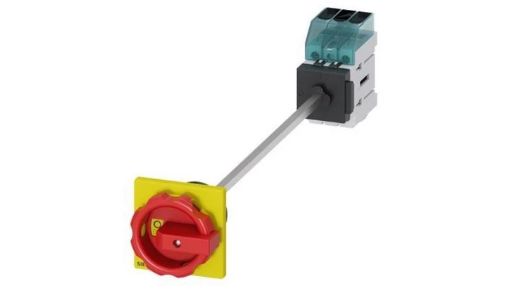 Rozłącznik główny/awaryjny 3P 32A 11,5kW AC23A 400V montaż na płycie pokrętło otwór centralny 22.5 mm 3LD3248-0TK53